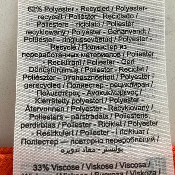 Selected Femme Mynella Lined Textured Poly A-Line Mini Skirt Orangeade Sz 36 NWT - Picture 7 of 9